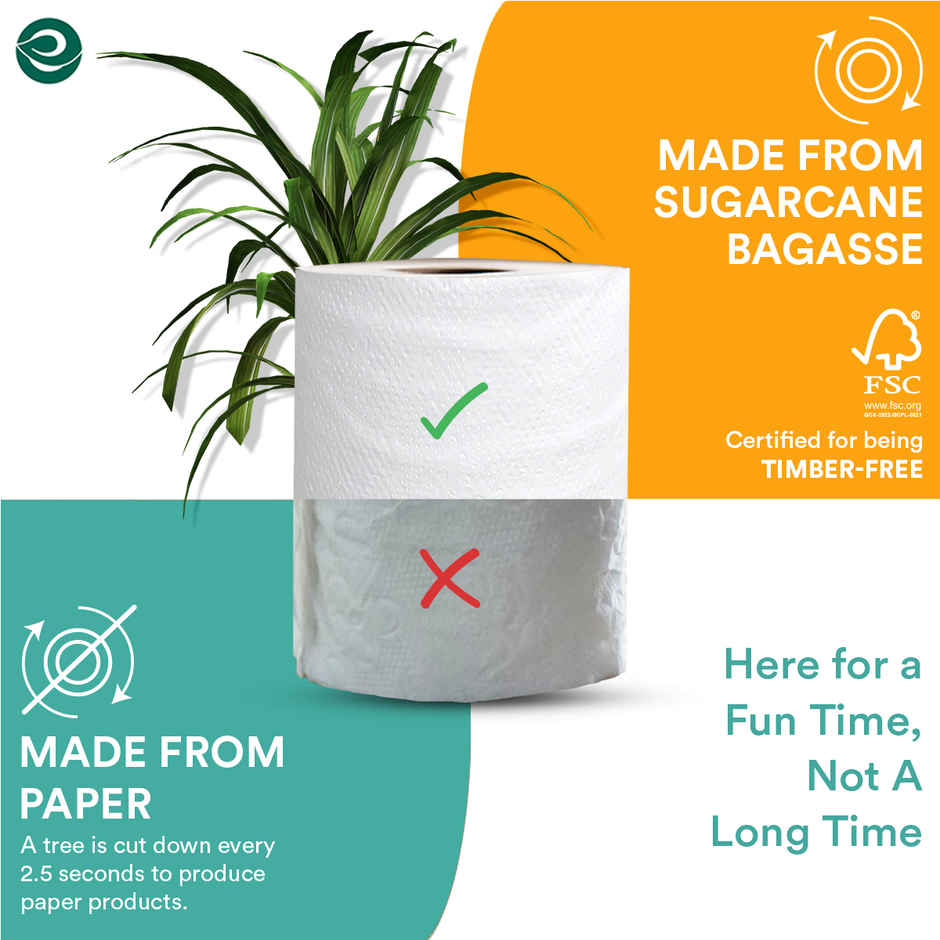 Eco Soul | Eco Friendly |Toilet Paper | 3Ply | 300 Sheets x 2 Rolls