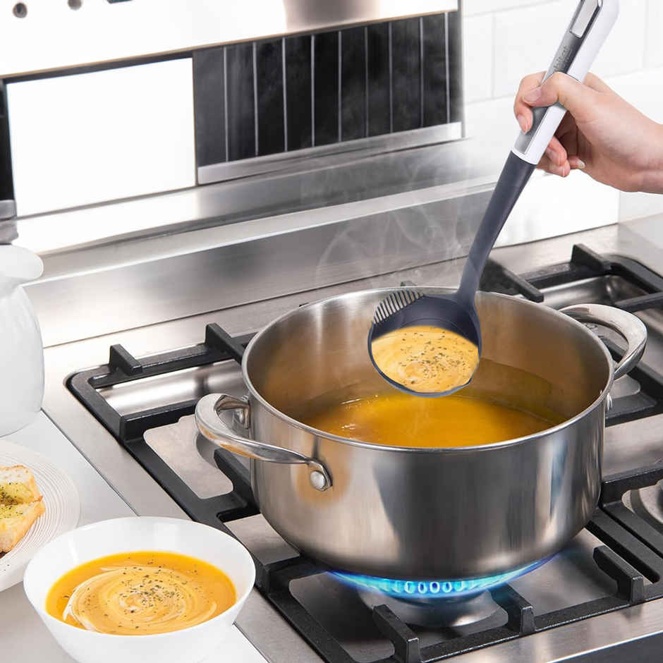 Habitat Premium Nylon Soup Ladle | Perfect Elegant Functionality | Hanging Loop | Dish Washer Safe
