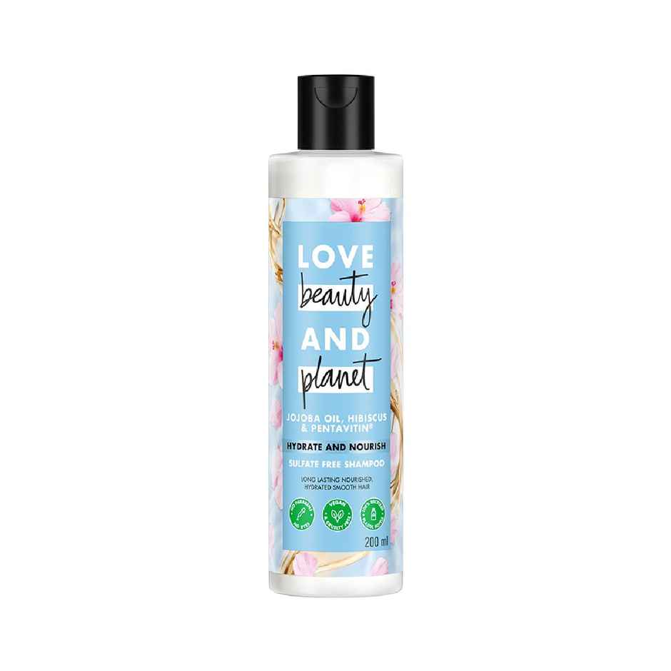 Love Beauty & Planet Jojoba Oil | Hibiscus & Pentavitin Hydrate & Nourish Shampoo
