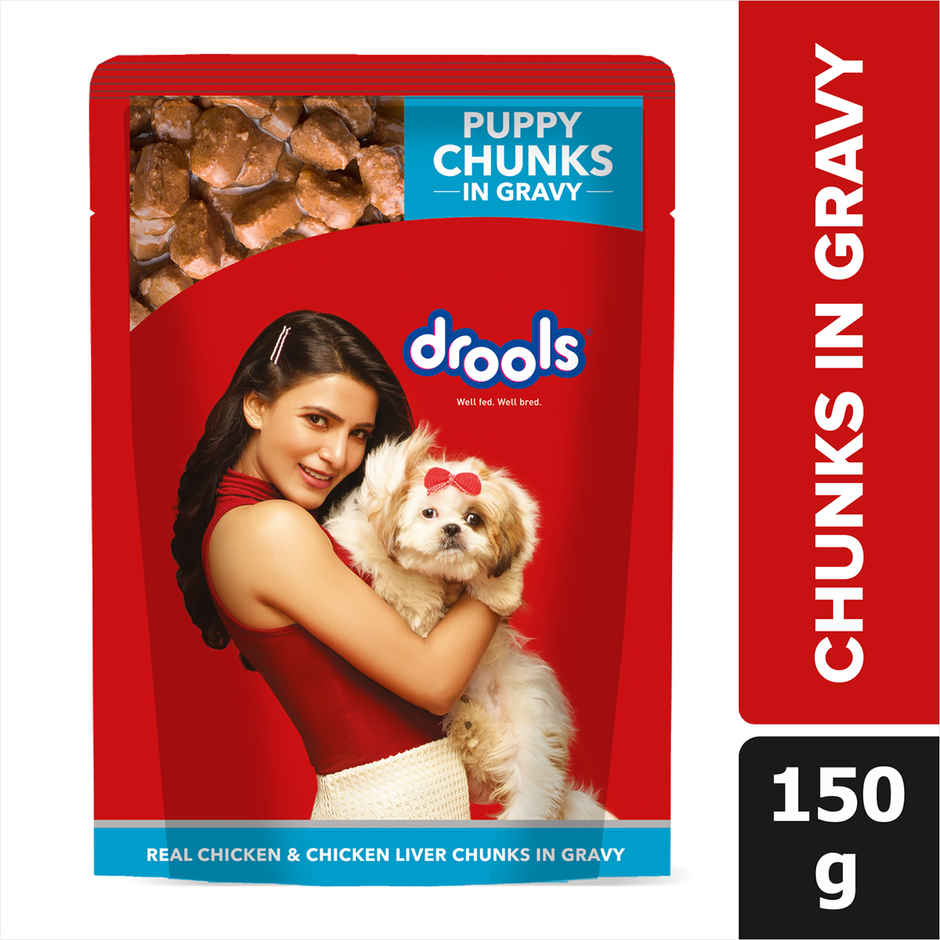 Drools Puppy Wet Dog Food - Real Chicken & Liver Chunks in Gravy