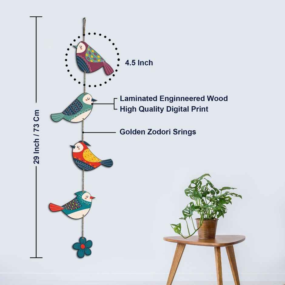 Artvibes Colorful Birds Wall and Door Hanging for Home | gift | Wall Decoration | Wh5216n