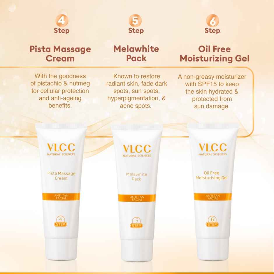 VLCC Salon At Home - Anti Tan Facial Kit - 60 g & Manicure Pedicure Kit Combo