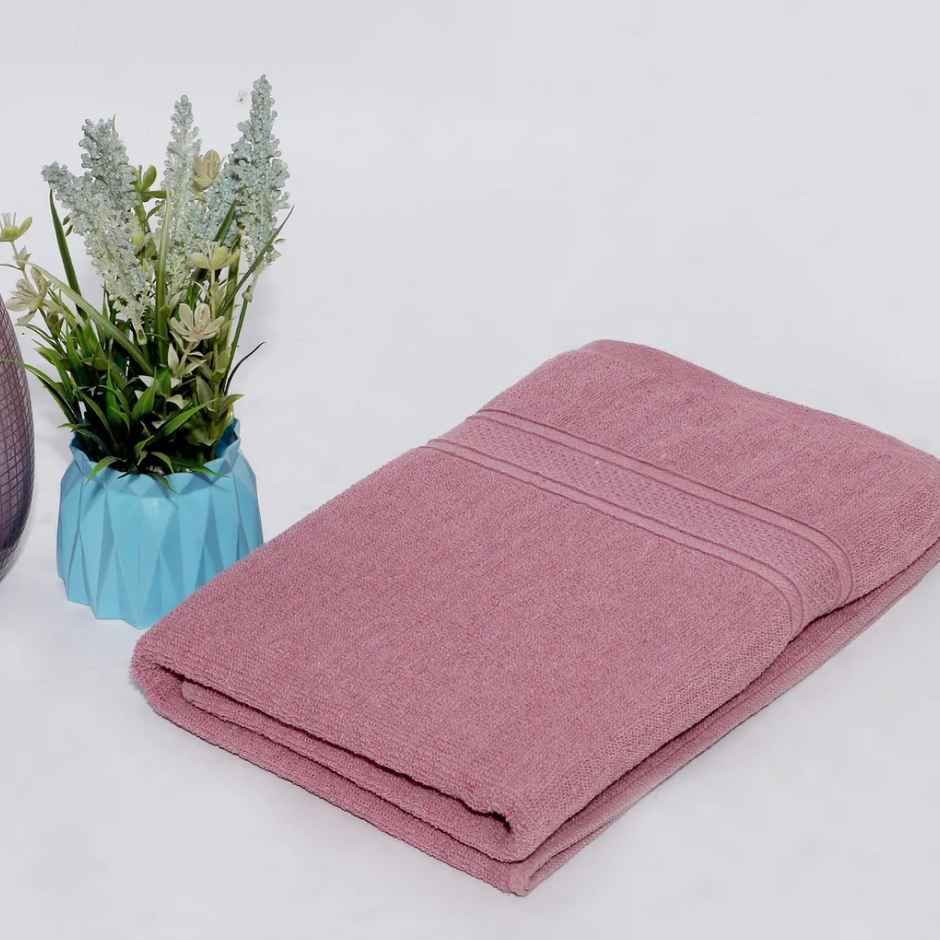 Dream Living Cotton Rich Bath Towel | 400 GSM | Ultra | Absorbent | Quick Dry I 68x138 cm Pink