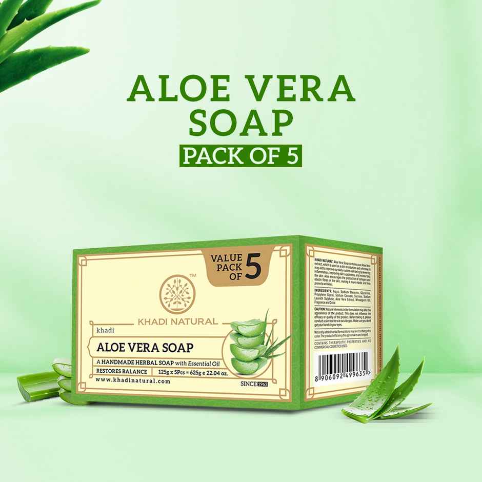 Khadi Natural Aloe Vera Soap For Moisturizing Dry Skin