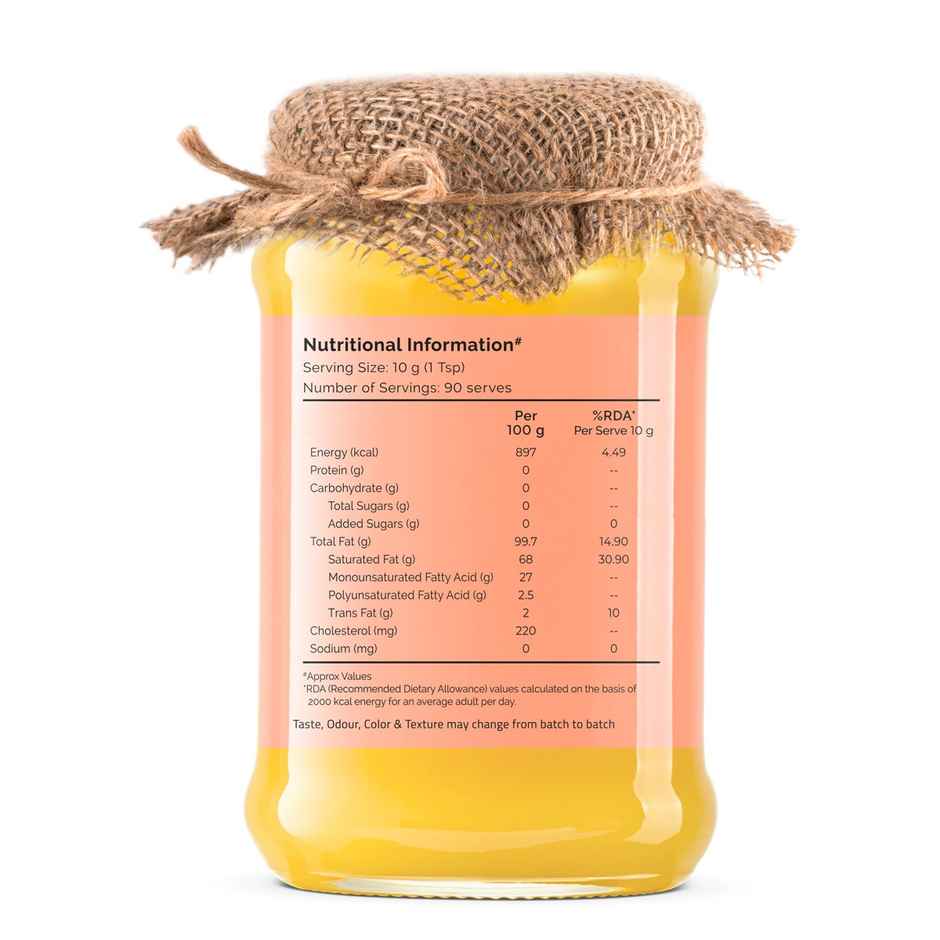 Auric A2 Bilona Desi Cow Ghee Glass Jar | Lab Certified | Vedic Bilona Method