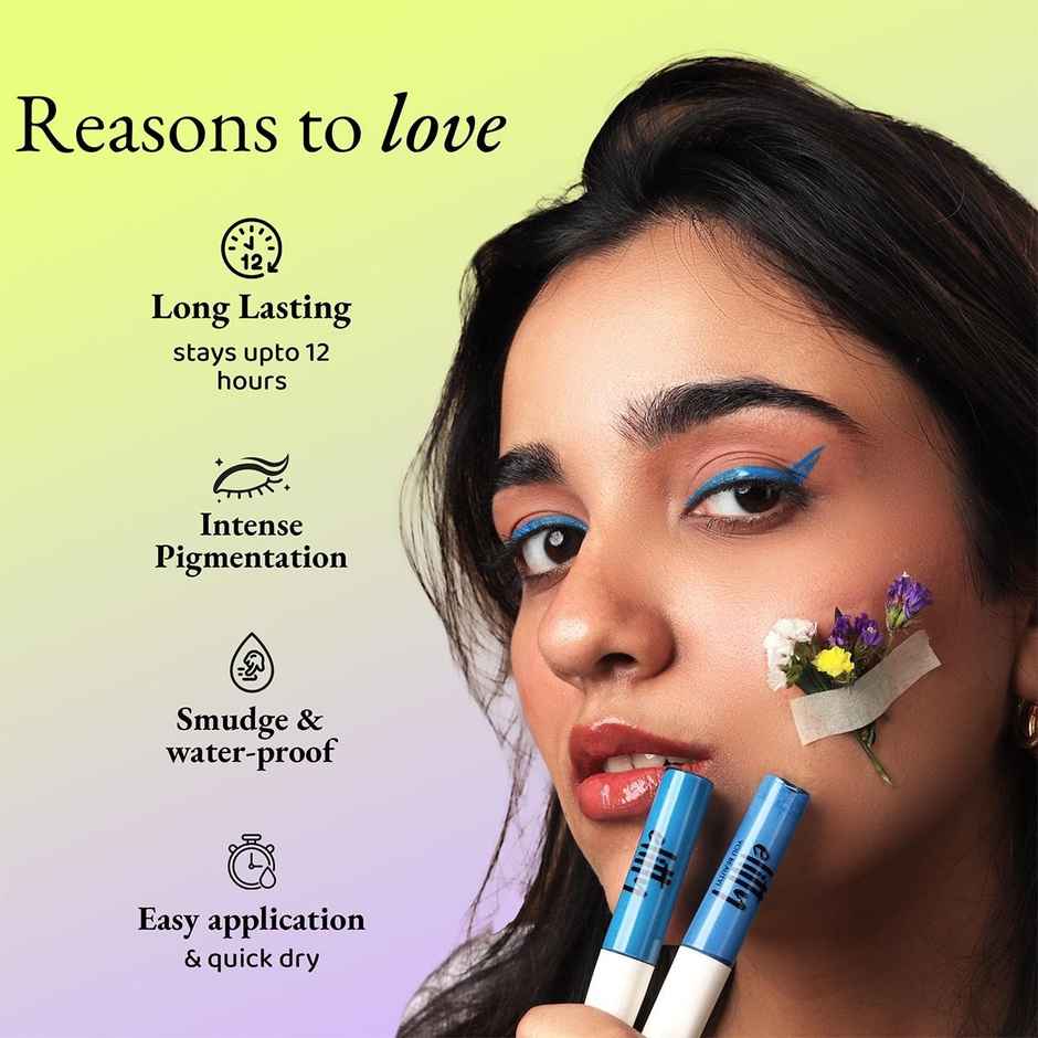 Elitty Dark Blue Matte Waterproof Liquid Eyeliner (Main Character)