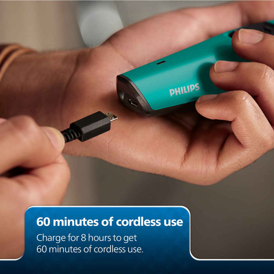 Philips SkinProtect Beard Trimmer | BT1234/18 | Self-Sharpened Steel Blades | DuraPower Tech