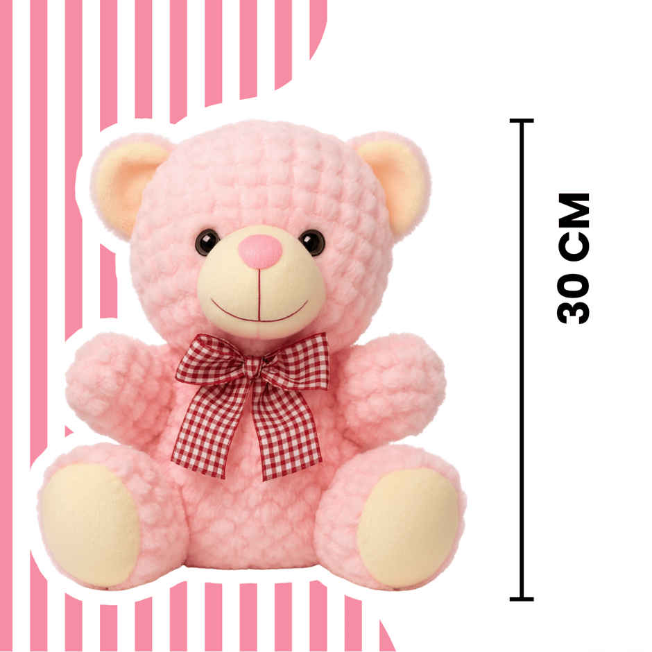 ToyTales Teddy Bear 30cm soft toy | Perfect birthday Gift | Plushie |Pink 30 cm
