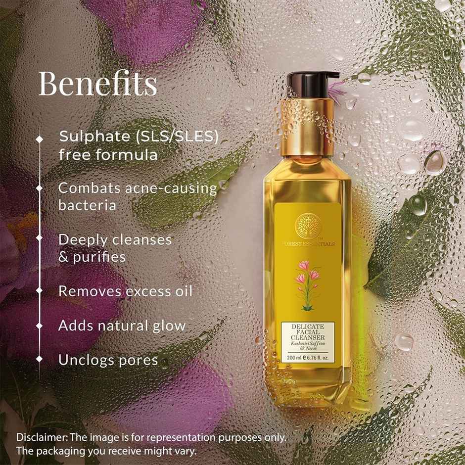 Forest Essentials Facial Cleanser Kashmiri Saffron & Neem | Brightening Face Wash