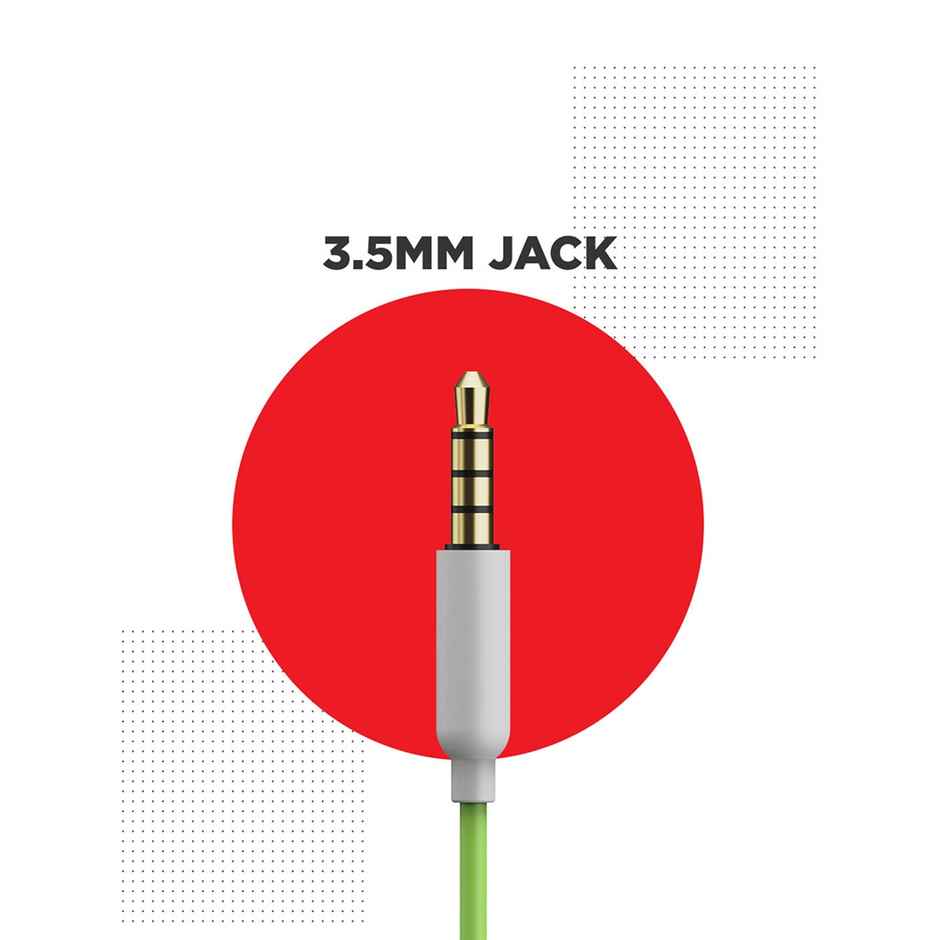 boAt Bassheads 104 Wired Earphones with 10 mm Drivers, Super Extra Bass & Mic (White)