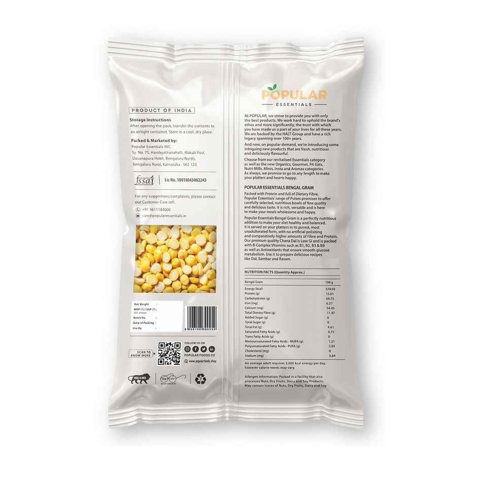 Popular Essentials Chana Dal | Un-Polished