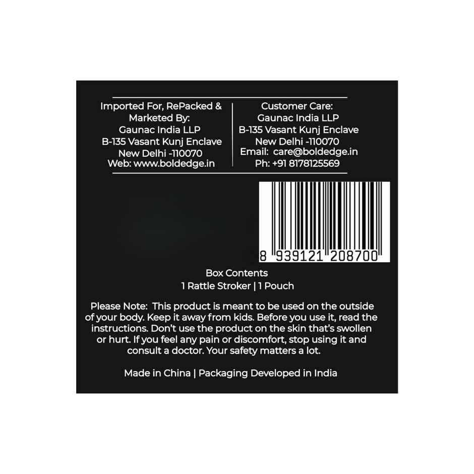 Boldedge Rattle Sleeve Stroker Massager - Pink