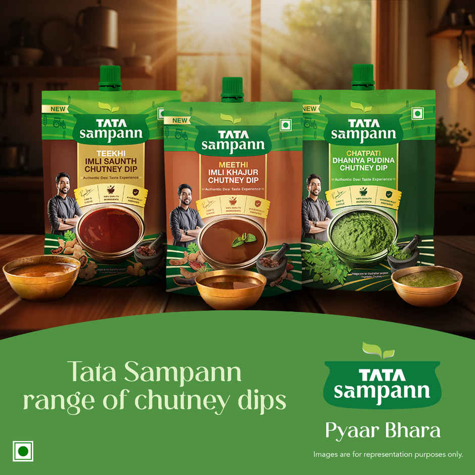 Tata Sampann Teekhi Imli Saunth Chutney Dip | Made with Tamarind & Dry Ginger | Tangy & Spicy Flavor