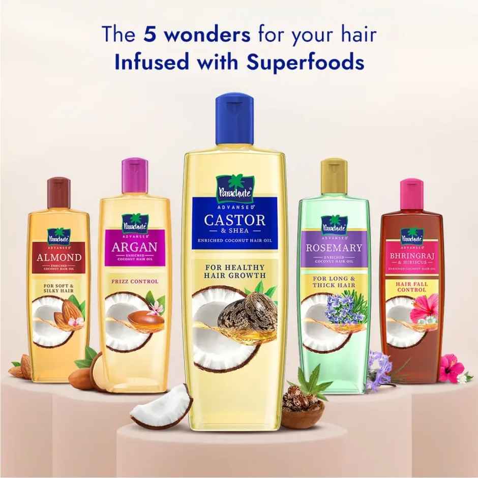 Parachute Advansed Castor & Shea Enriched Coconut Hair Oil