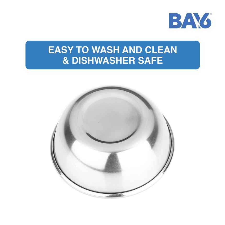 BAY6 Steel Veg /Curry Bowl 6 Inch - (4pc)