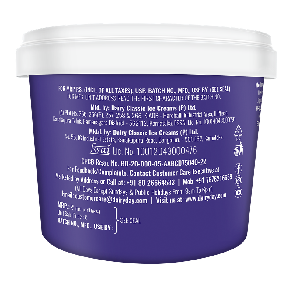 Dairy Day Vanilla Blackcurrant Double Sundae Tub