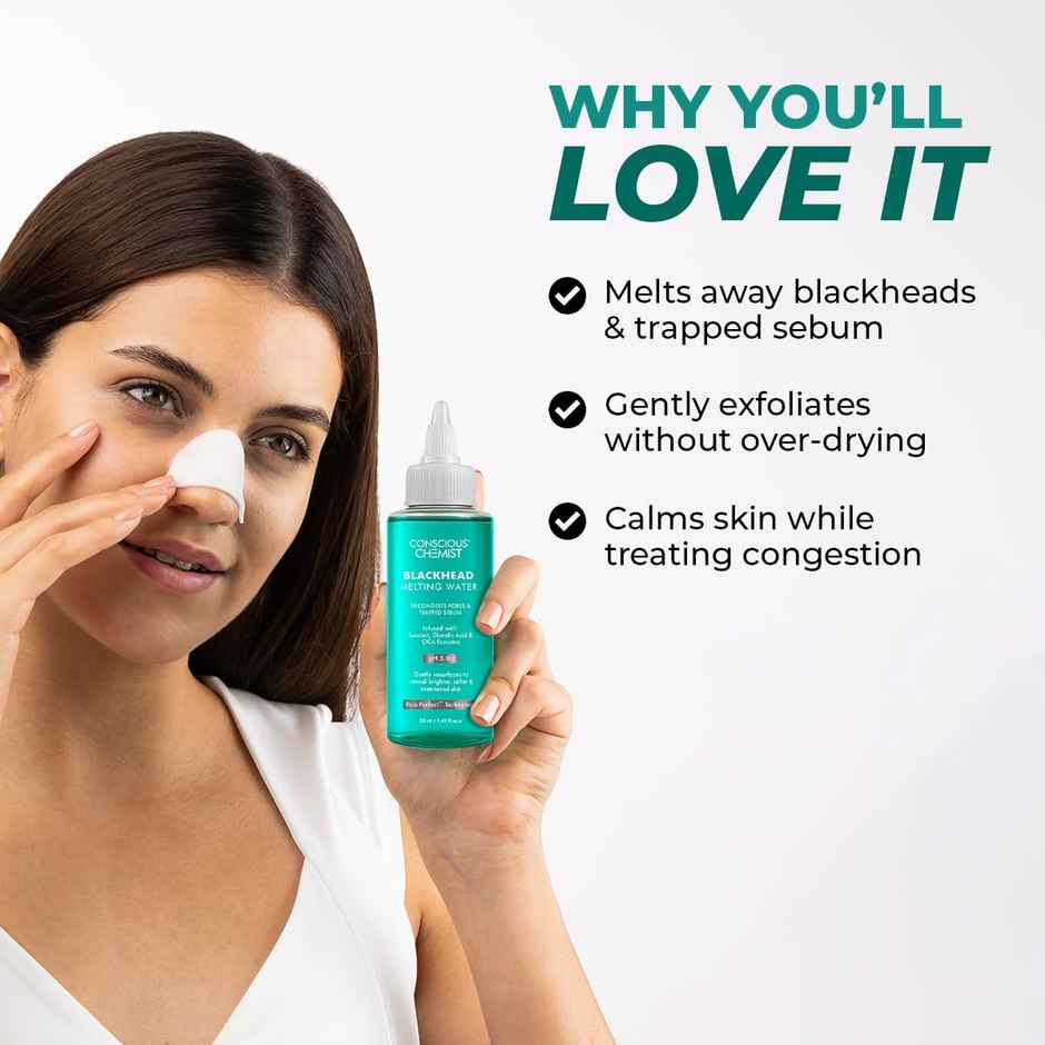 Conscious Chemist Blackhead Melting Water with Succinic & Glycolic Acid for Clear, Smooth Skin