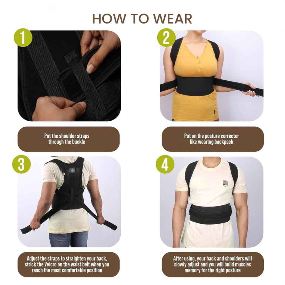 Mayor Posture Corrector For Back Support, Back Pain, Back Straight & Supporter (Free Size)