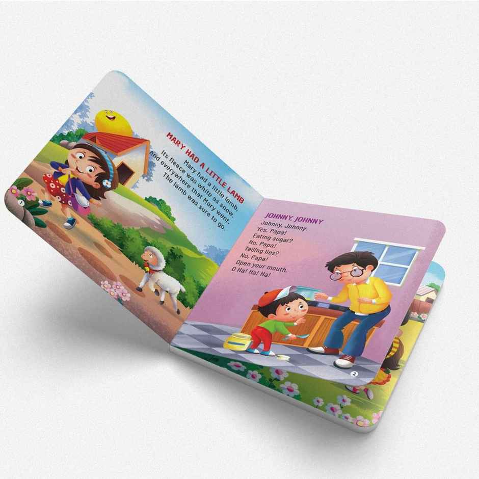 Nursery Rhymes For Kids - Board Book | Johnny Johnny | Hot Cross Buns | Age 0-2