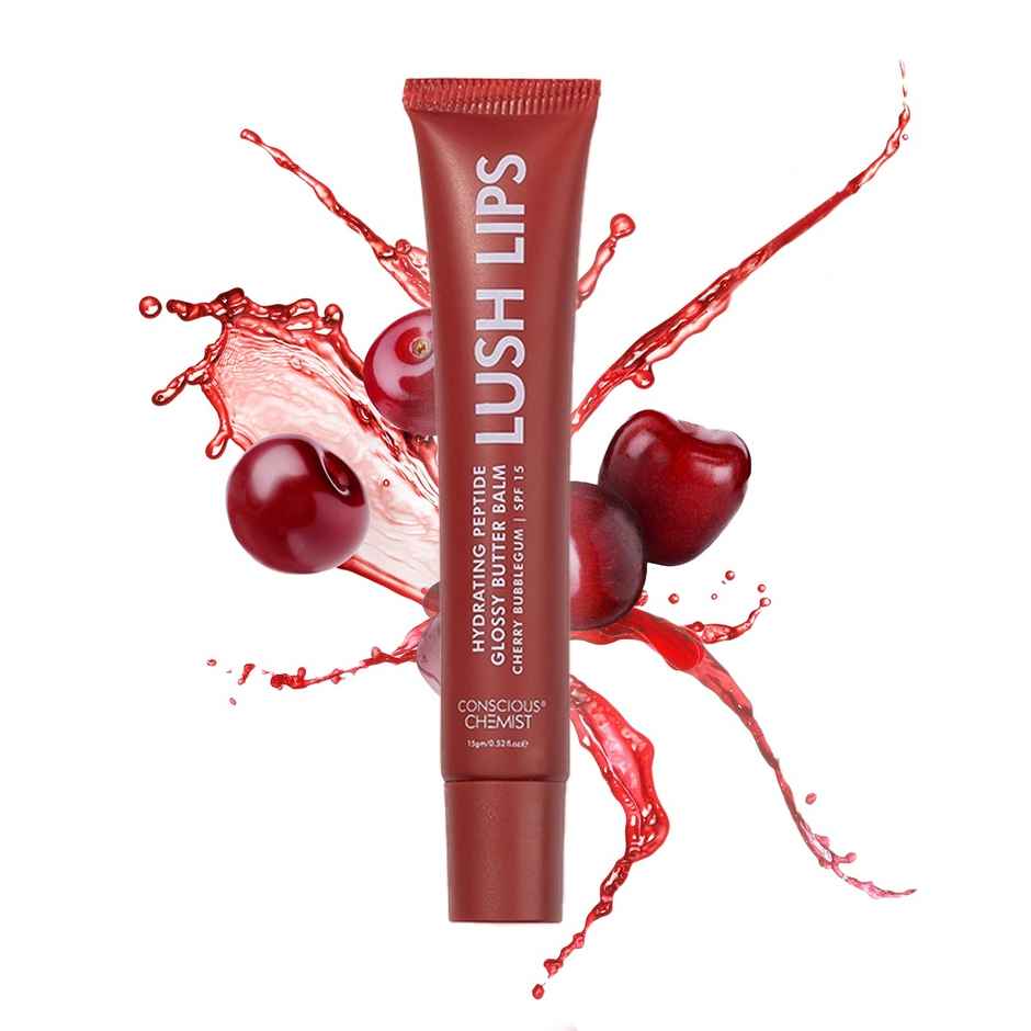 Conscious Chemist Multi Peptide And Shea Butter Infused Hydrating Lip Balm | Cherry Bubblegum