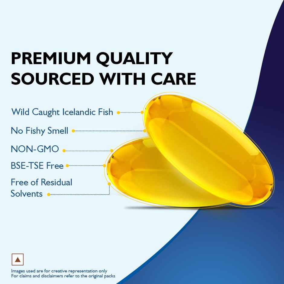 Siens By Dabur Omega-3 Fish Oil Capsules Capsules For Men & Women 30 Softgels