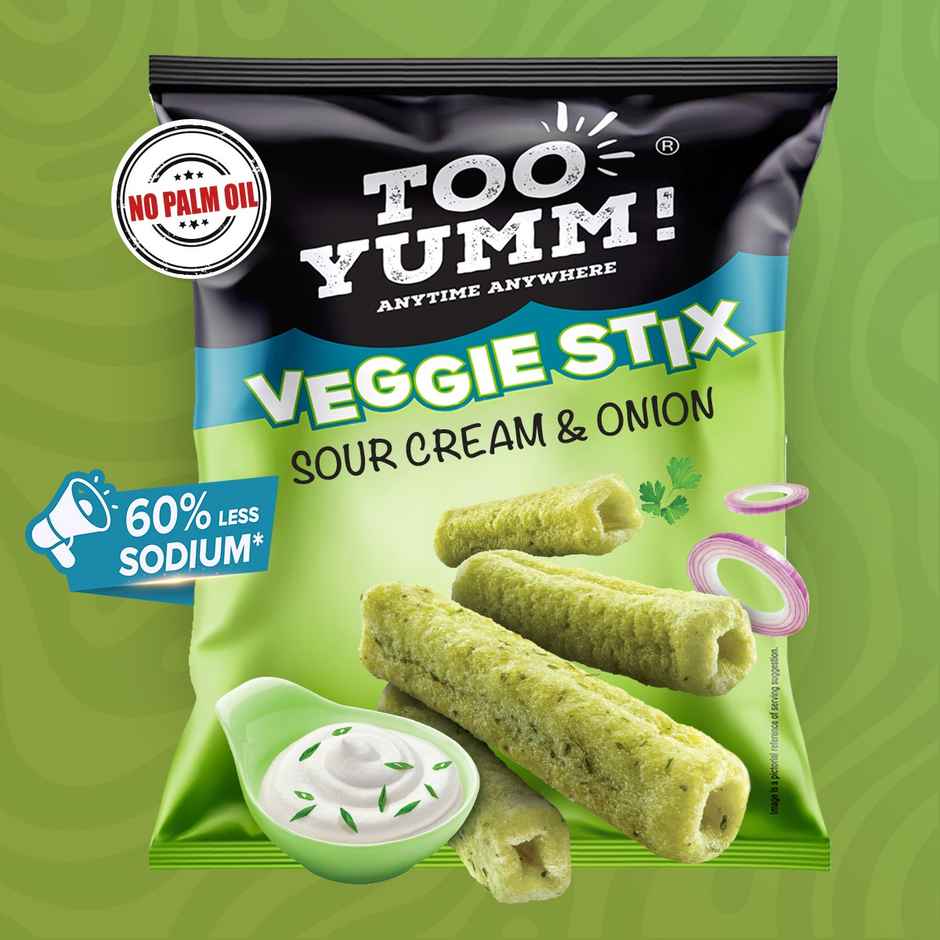 Too Yumm! Sour Cream & Onion Veggie Stix | Munching Snack | On-the-Go Munchies Combo