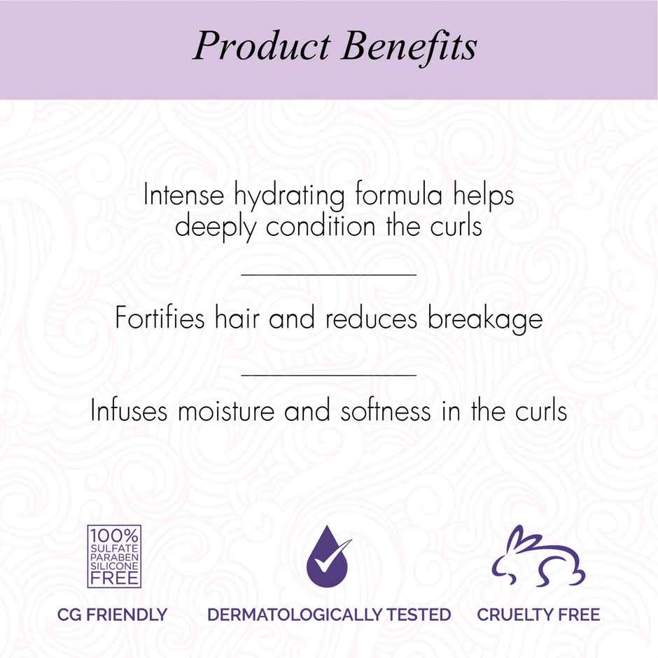 Curl Up Intense Hydrating Hair Mask | Deep Conditioner For Curly Hair & Wavy Hair | Silicone Free