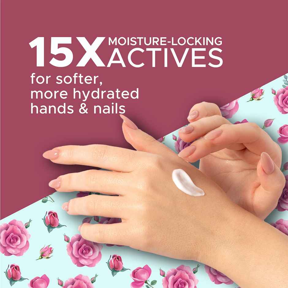 Puresense Vanilla & Rose Non-Sticky Hand And Nail Cream Infused With Biotin, Glycerin