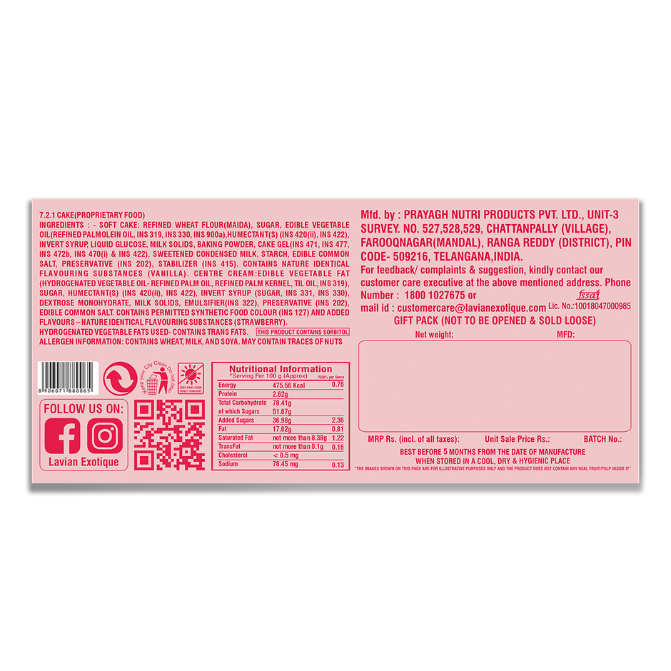 Lavian Exotique Creme Cups Strawberry | Dessert Delight