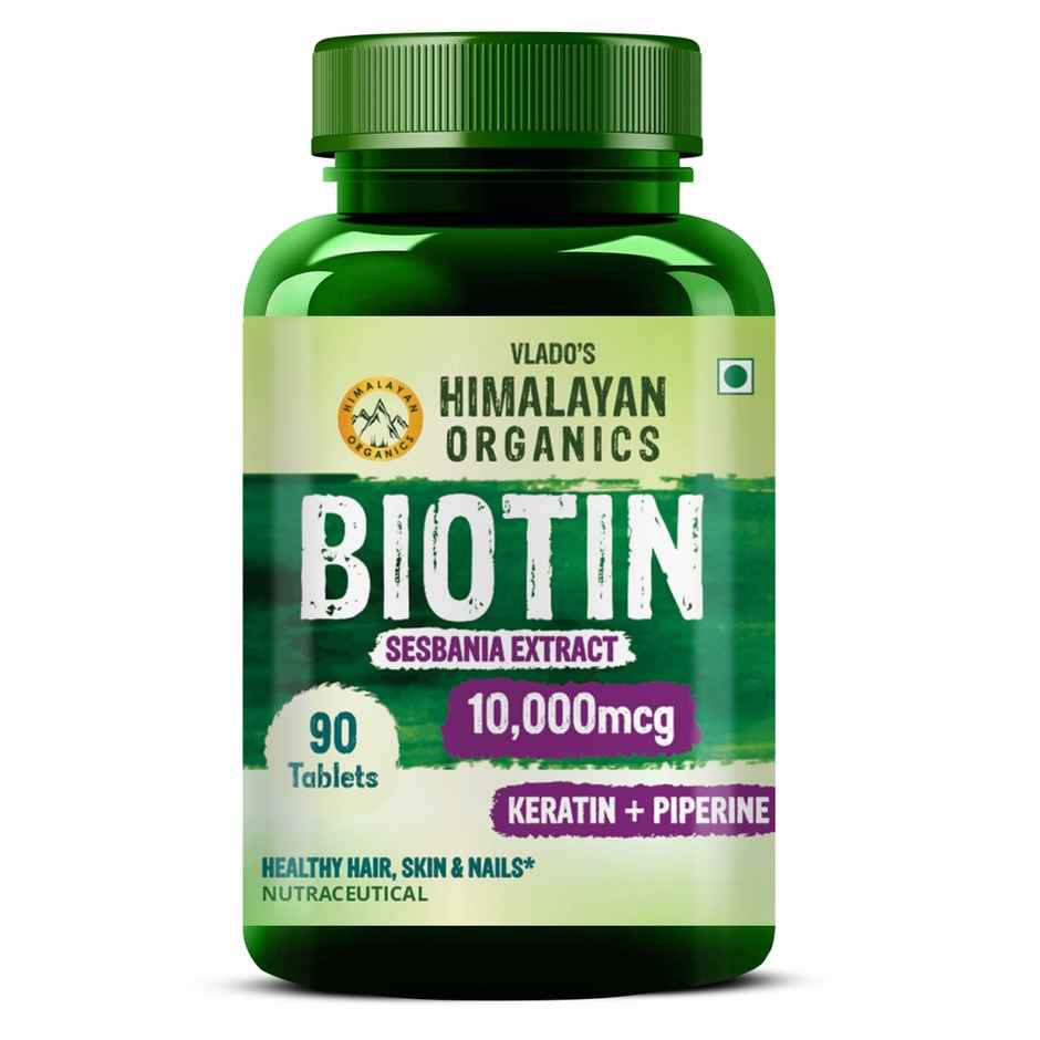 Himalayan Organics Biotin 10000Mcg 90 Tablets