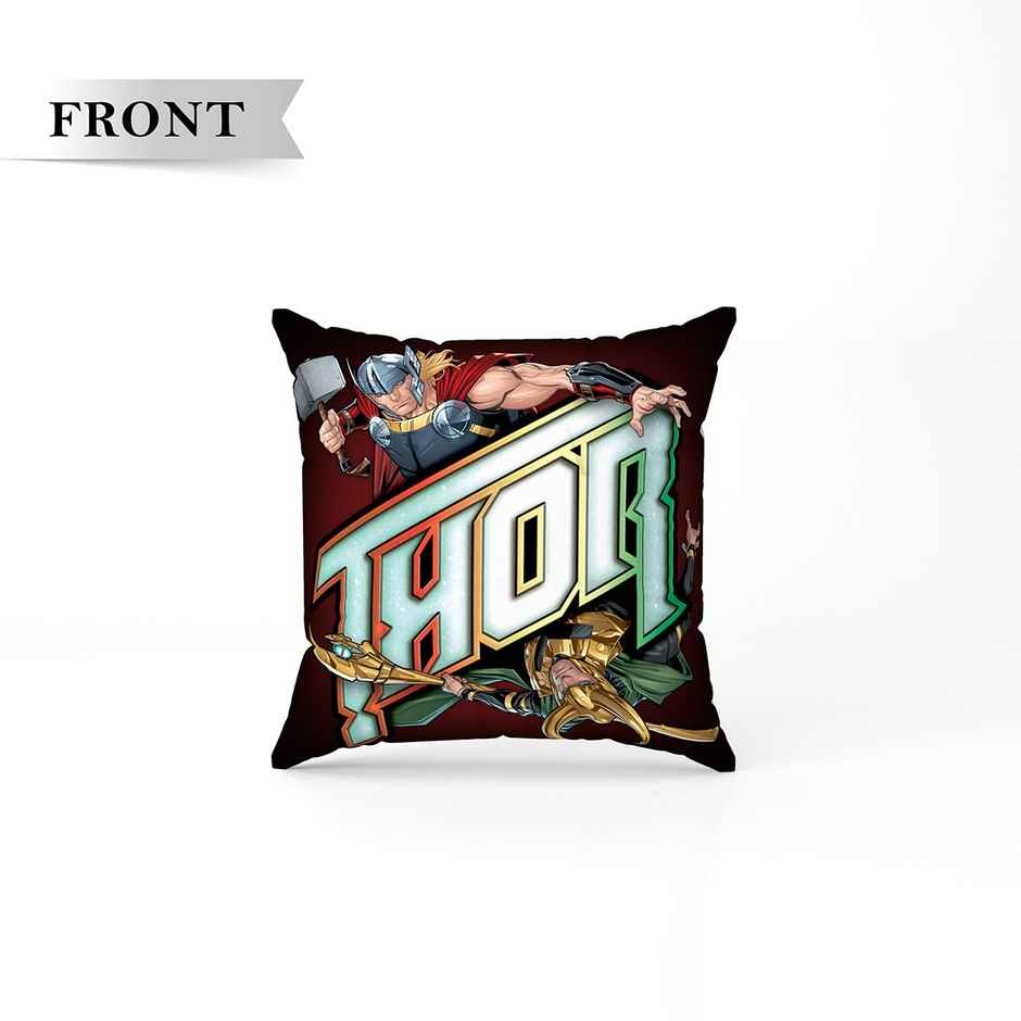 Sassoon Marvel Thor Reversible Printed Cushion Cover | Maroon