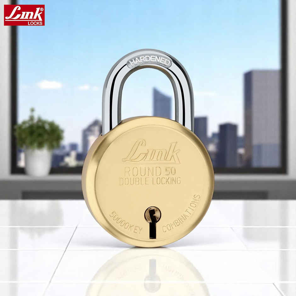 Link stainless steel New Round Brass 50 mm with | 3 Silver Keys