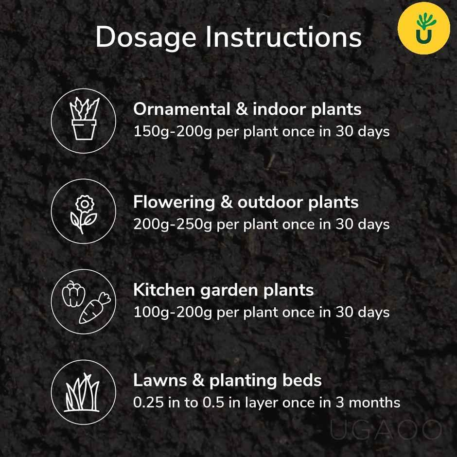 Ugaoo Vermicompost Fertiliser for Plants 5 Kg - Gardening Accessories