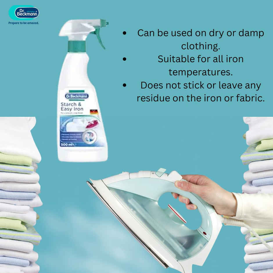 Dr. Beckmann Starch And Easy Iron | Iron Spray For A Smooth | Crisp Finish