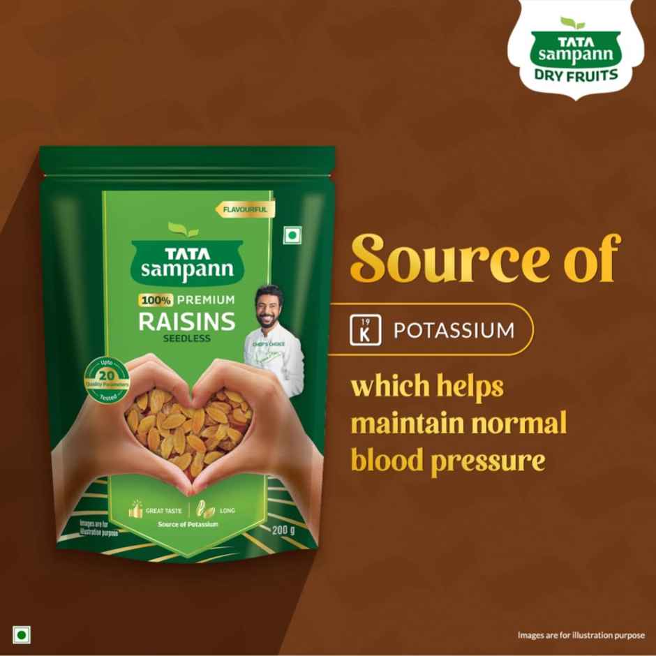 Tata Sampann Absolutely Pure Premium Raisins/Kishmish Seedless