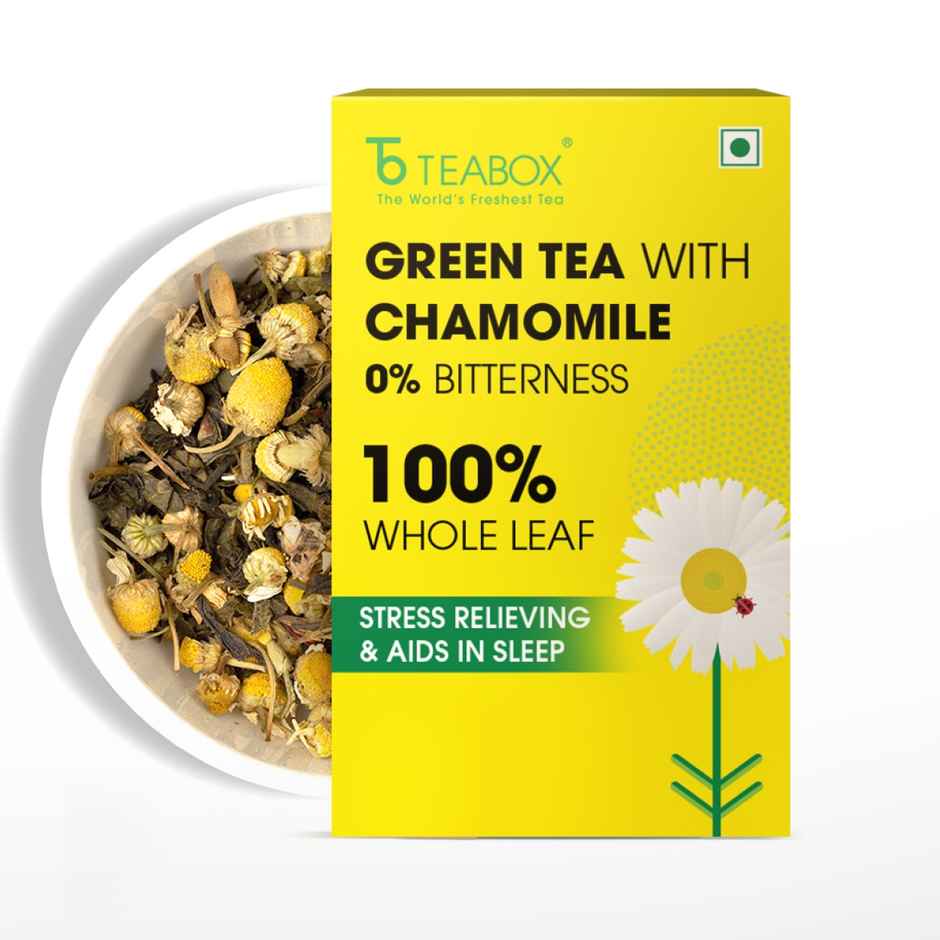Teabox Chamomile Green Tea - Calming Sleep Tea Bags