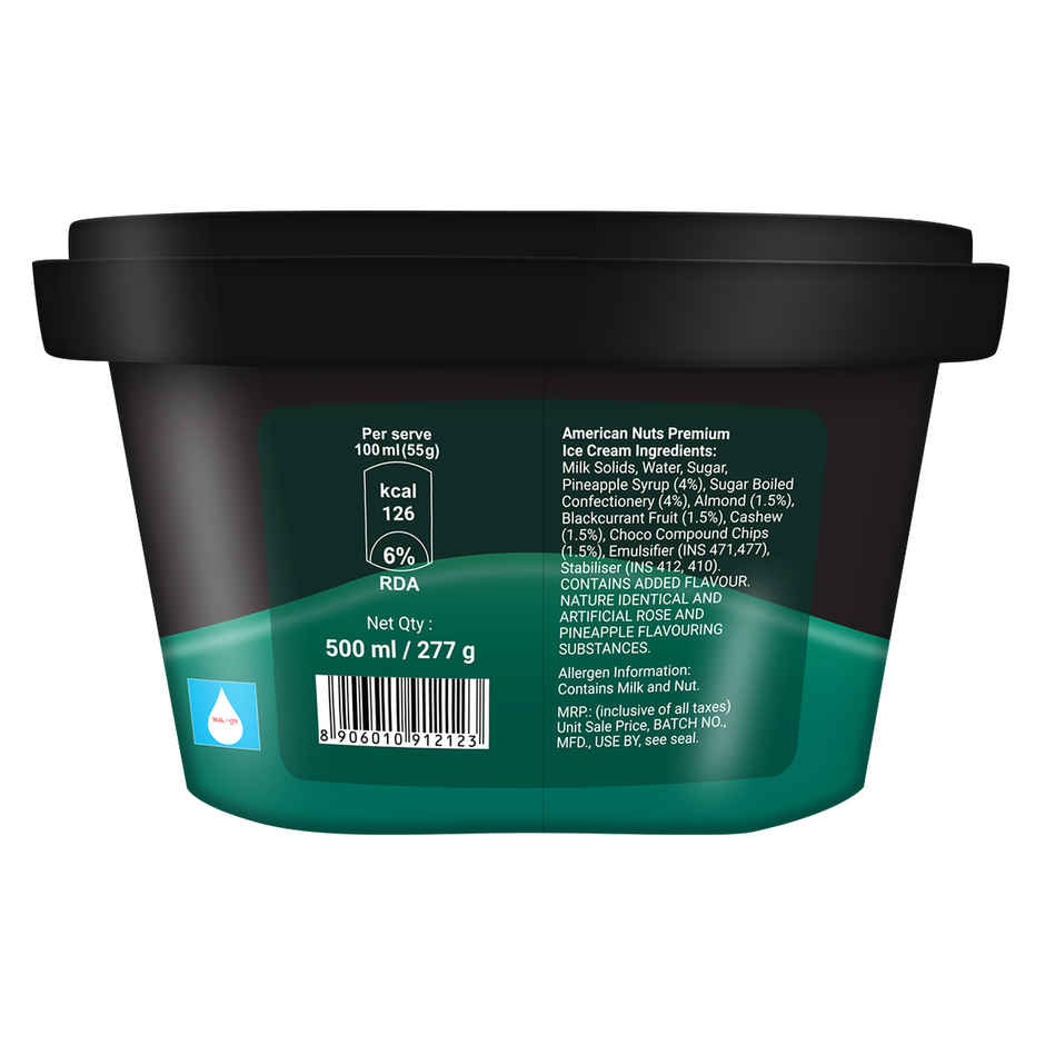 Dairy Day American Nuts Ice Cream Tub | Creamy & Nutty