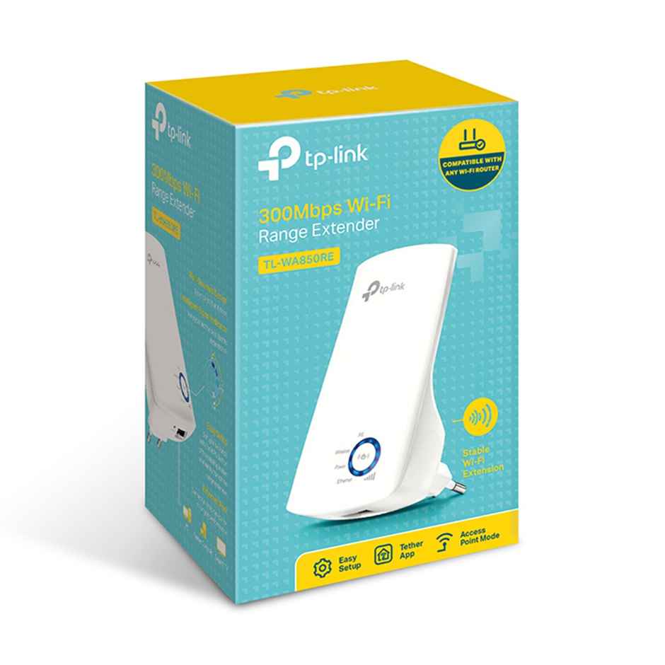 TP-Link TL-WA850RE 300Mbps Wi-Fi Wireless Range Extender, Wi-Fi Booster - White