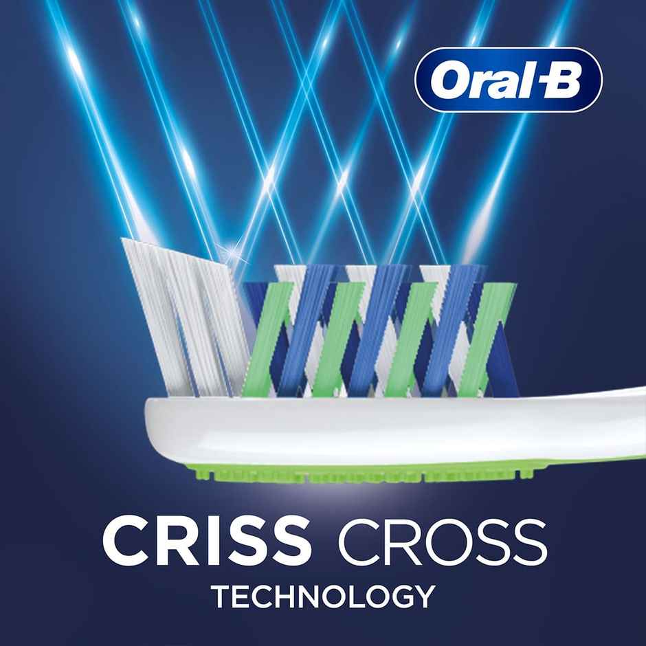 Oral-B Criss Cross Soft Toothbrush, Buy 2 Get 1 Free, Manual Toothbrush, For Adults