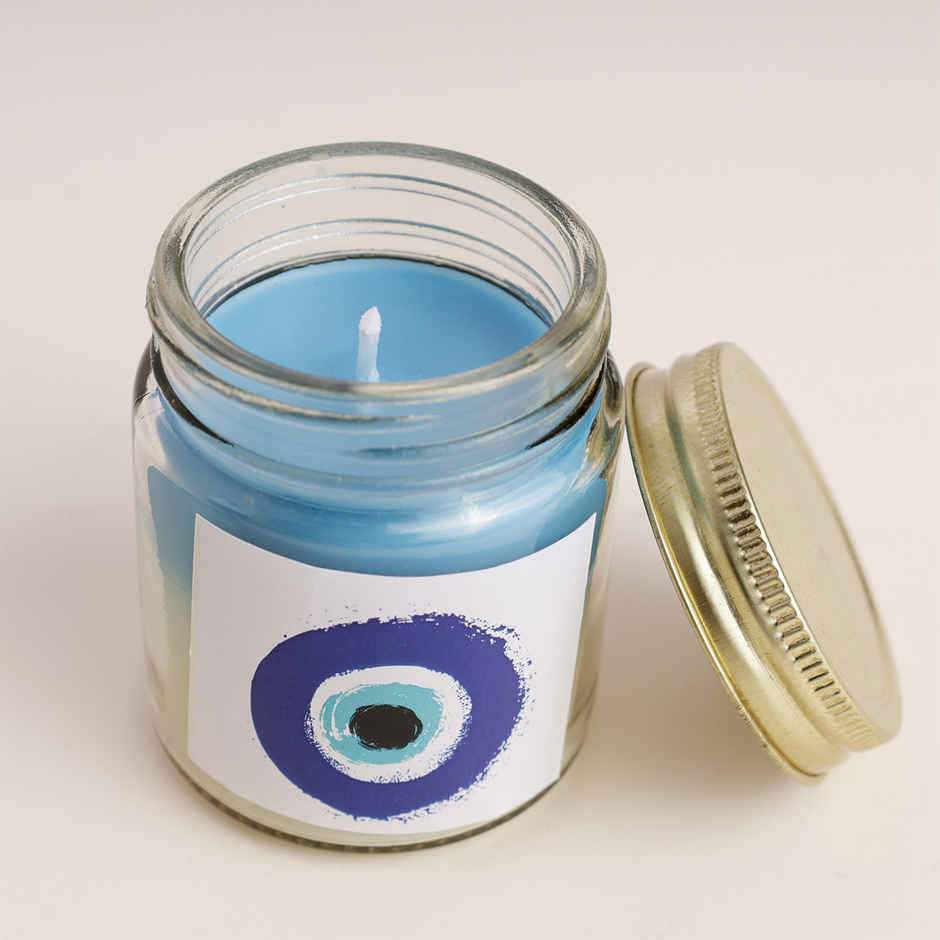 Happy Mail Blue Evil Eye Candle