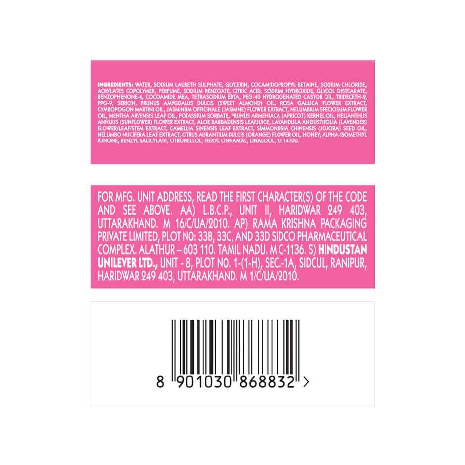 Lux Body Wash Soft Skin French Rose & Almond Oil With Long Lasting Fragrance Glycerine Paraben Free