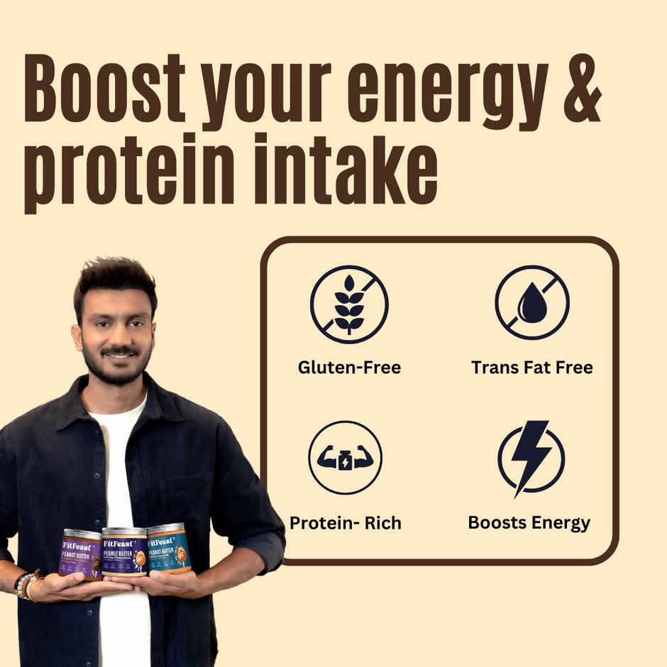 FitFeast Peanut Butter Combo (Assorted Flavours - White Chocolate, Butterschotch, Belgian Chocolate)