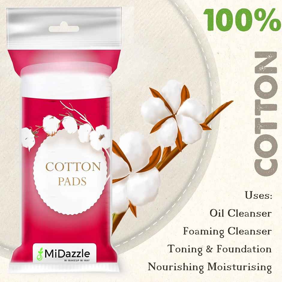 Midazzle Cotton Pads for Makeup Remover & Face Cleansing