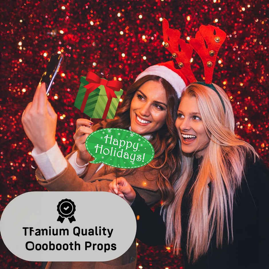 Merry Christmas Photobooth Props | Fun Accessory | Party Propz