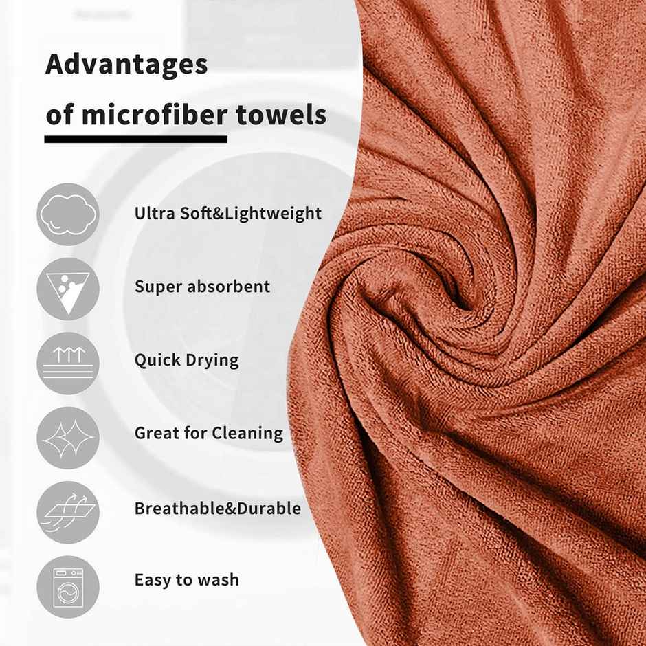 Sassoon Microfiber Hand Towel | Rust | 40 x 60 cm