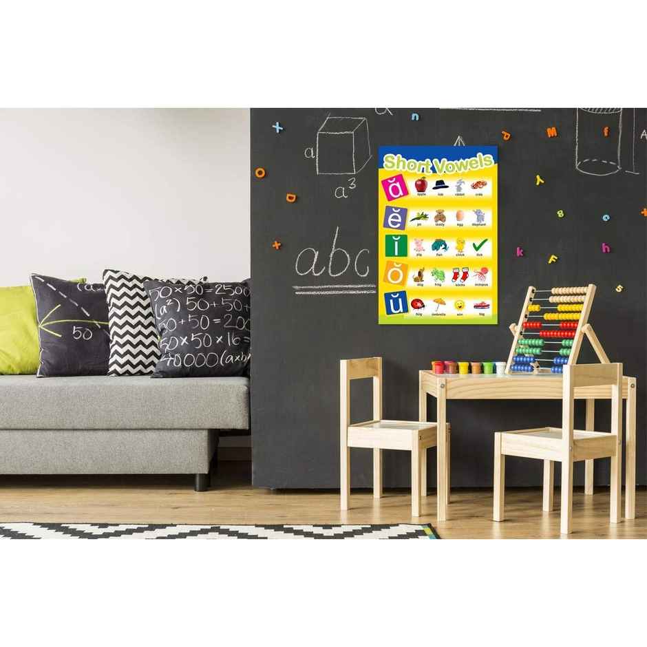 Paper Plane Design Kids Early Learning Educational Poster | Size 12 x 18 Inch | D14