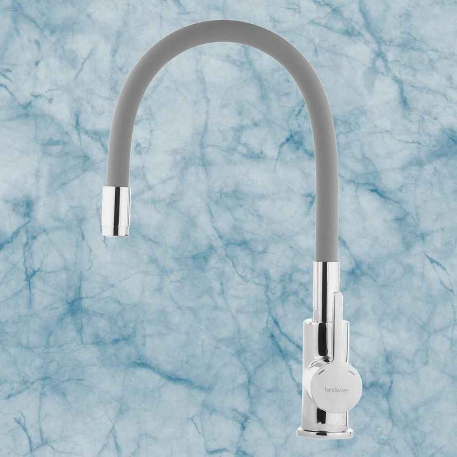 Hindware Single Lever Sink Mixer With Flexible Food Grade Silicon Spout| Hot And Cold Water Mixer