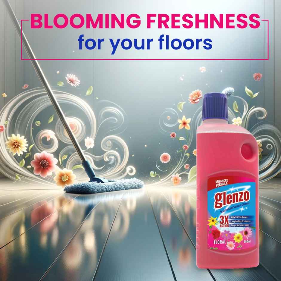 Glenzo Floral Floor & Surface Cleaner