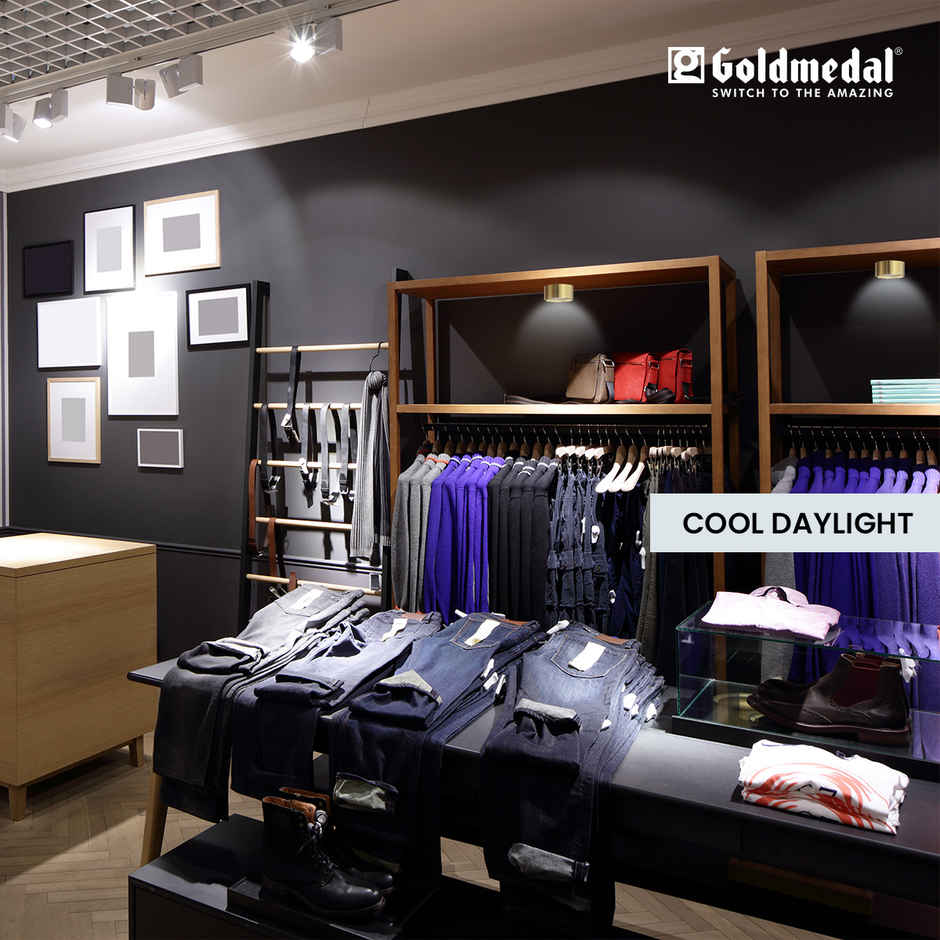 Goldmedal Eco 3W Led Surface Light - Round (Gold)-Cool Daylight - Pack of 1