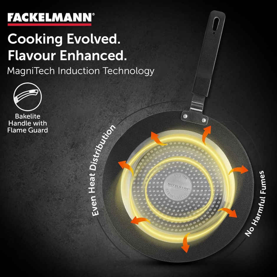 Fackelmann Quartz Nonstick Dosa Tawa Full Flat 30 cm, German Tech, Induction, Dosa Tava, Chila 1.0 PIECE